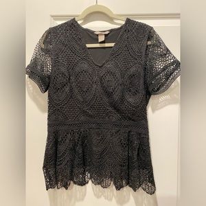 H&M V Neck Lace Top